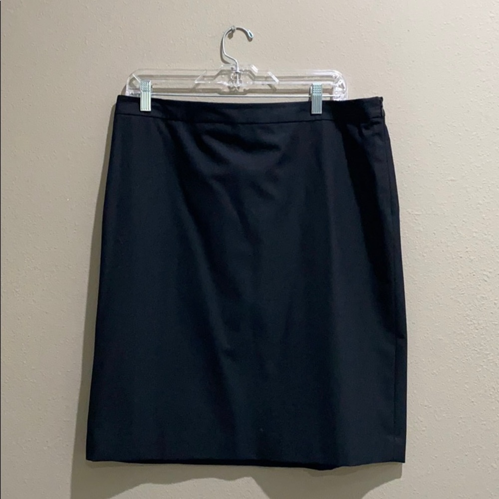 Ann Taylor Loft Black Pencil Suit Skirt Size 14